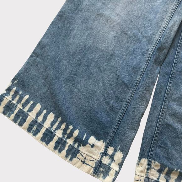 Pilcro and the Letterpress Ultra High Rise Bleached Hem Culottes Jeans Size 28 - Picture 3 of 12